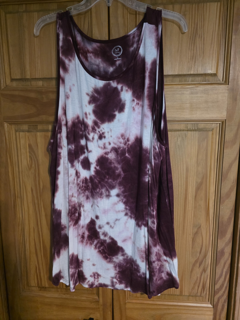 Maurices Plus Size Maroon Tie-dye Tank